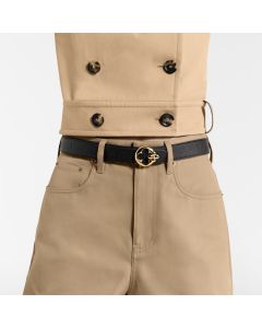 LV Flowergram Round 30mm Reversible Belt