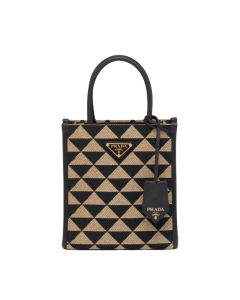 Prada Symbole embroidered fabric mini bag