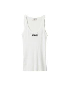 MIU MIU Cotton knit tank top