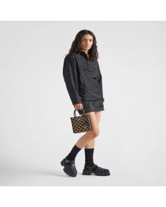 Prada Symbole embroidered fabric mini bag