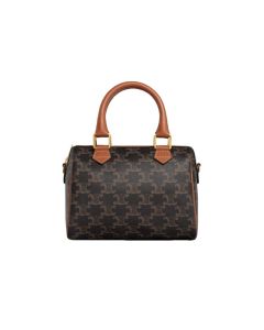 Celine SMALL BOSTON IN TRIOMPHE CANVAS AND CALFSKIN