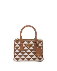Prada Symbole embroidered fabric mini bag