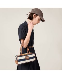 MIU MIU Beau canvas and leather bag