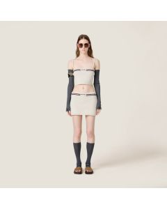 MIU MIU Cotton knit miniskirt