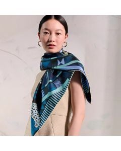 Hermès Le Carrousel du Tigre Royal scarf 90