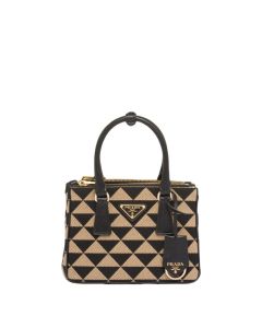 Prada Symbole embroidered fabric mini bag