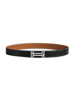 Hermès H au Carre belt buckle & Reversible leather strap 32 mm