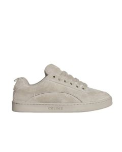 CELINE HUNTINGTON LOW LACE-UP SNEAKER in SUEDE CALFSKIN AND MESH