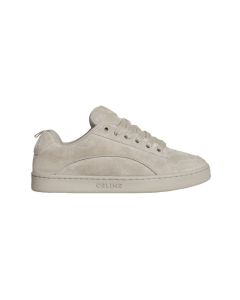 CELINE HUNTINGTON LOW LACE-UP SNEAKER in SUEDE CALFSKIN AND MESH
