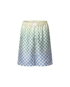LV Damier Gradient Printed Silk Shorts