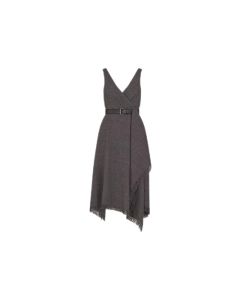 Dior Mid-Length Draped Dress with Belt