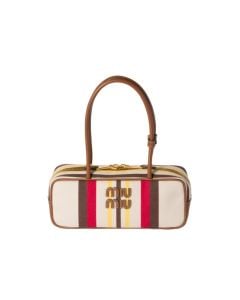 MIU MIU Beau canvas and leather bag
