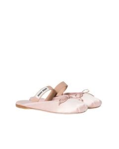 MIU MIU Satin ballerina mules