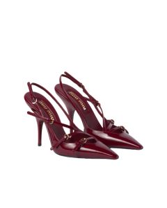MIU MIU Patent leather slingbacks with buckles