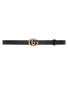 Gucci GG Marmont thin belt with pearls