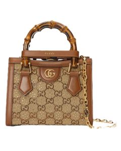 Gucci Diana crystal mini tote bag