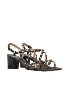 Valentino ROCKSTUD CALFSKIN SANDAL WITH STRAPS