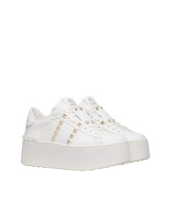 Valentino FLATFORM ROCKSTUD UNTITLED SNEAKER IN CALFSKIN