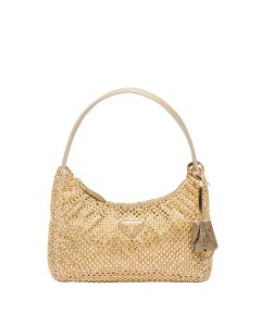 Prada Re-Edition Satin mini-bag with crystals
