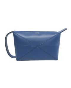 LOEWE Puzzle Fold wash bag in shiny calfskin