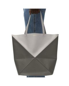 LOEWE XL Puzzle Fold Tote in shiny calfskin