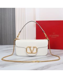 VALENTINO GARAVANI LOCÒ CALFSKIN SHOULDER BAG