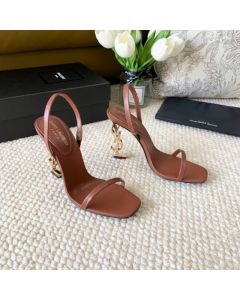 YSL OPYUM SLINGBACK SANDALS IN VEGETABLE-TANNED LEATHER