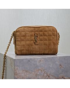 YSL CASSANDRE MATELASSÉ CARRÉ camera bag in suede