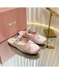 MIU MIU Satin ballerina mules