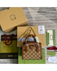 Gucci Diana crystal mini tote bag
