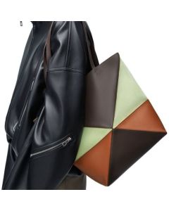 LOEWE Medium Puzzle Fold tote in calfskin and suede