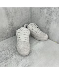 CELINE HUNTINGTON LOW LACE-UP SNEAKER in SUEDE CALFSKIN AND MESH