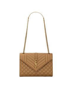 YSL ENVELOPE MEDIUM in MATELASSÉ lambskin