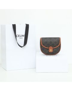 Celine MINI BESACE IN TRIOMPHE CANVAS AND CALFSKIN