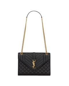 YSL ENVELOPE MEDIUM in MATELASSÉ lambskin
