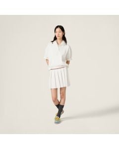 MIU MIU Cotton knit polo shirt