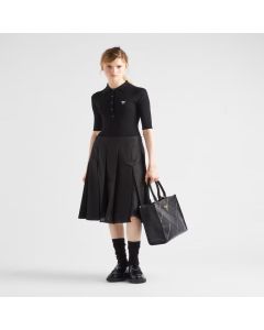 Large leather Prada Symbole bag with topstitching