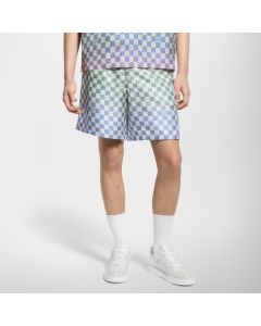 LV Damier Gradient Printed Silk Shorts