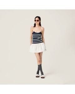 MIU MIU Striped knit tube top