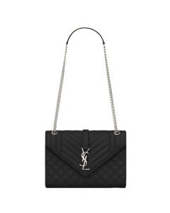 YSL ENVELOPE MEDIUM IN QUILTED GRAIN DE POUDRE EMBOSSED LEATHER