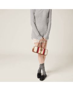 MIU MIU Beau canvas and leather bag