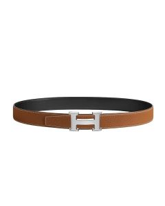 Hermès H au Carre belt buckle & Reversible leather strap 32 mm