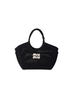 MIU MIU IVY cotton mesh tote bag