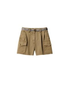 MIU MIU Garment-dyed cotton satin shorts