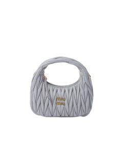 MIU MIU Wander matelassé nappa leather hobo bag