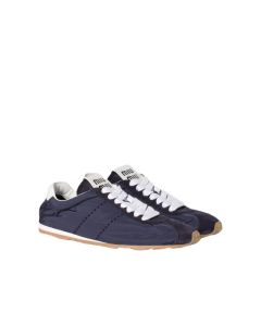 MIU MIU Plume technical fabric and suede sneakers