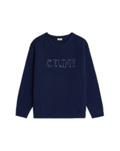 celine oversized crew neck sweater in wool