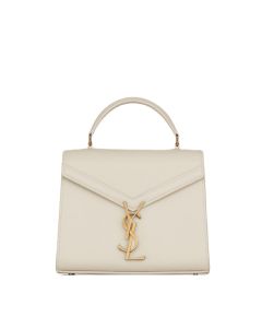 YSL CASSANDRA Mini top handle bag in grain de poudre embossed leather