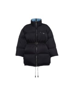 Prada Re-Nylon Gabardine hooded down coat