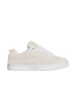 CELINE HUNTINGTON LOW LACE-UP SNEAKER in SUEDE CALFSKIN AND MESH